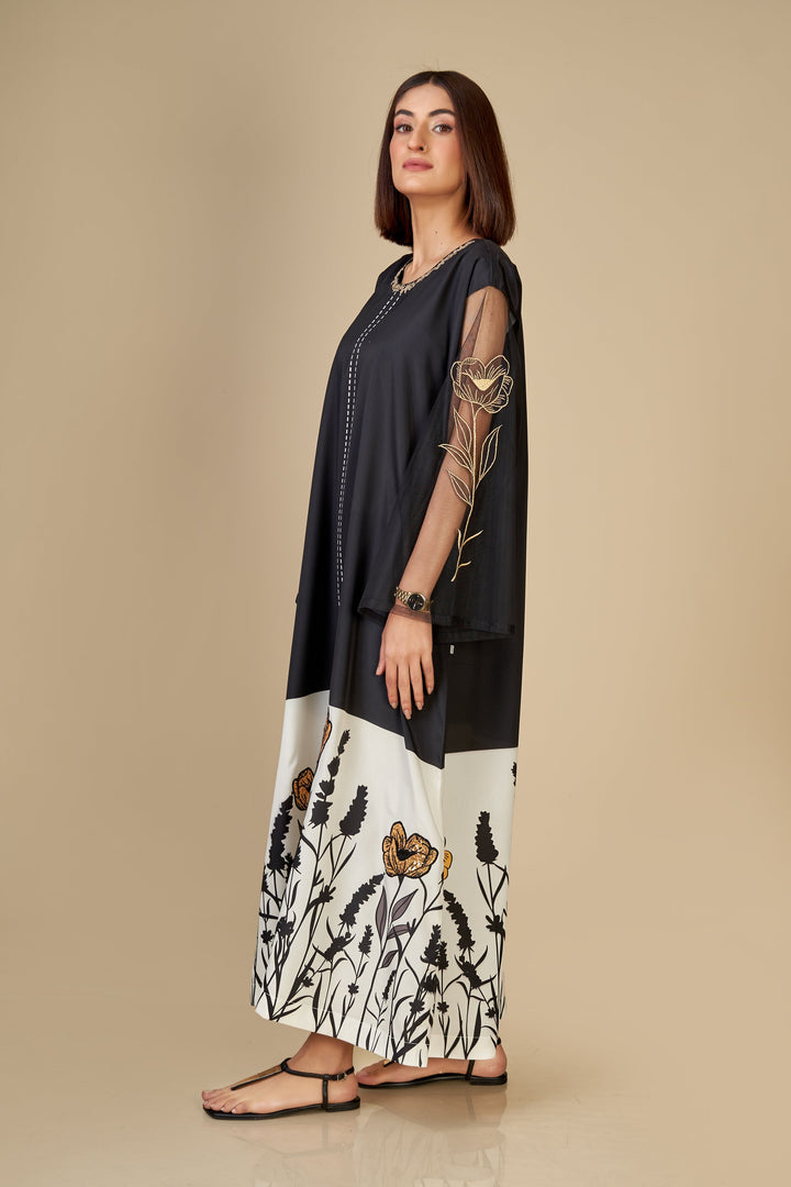 LONG DRESS (EMBROIDERED) S24-F126