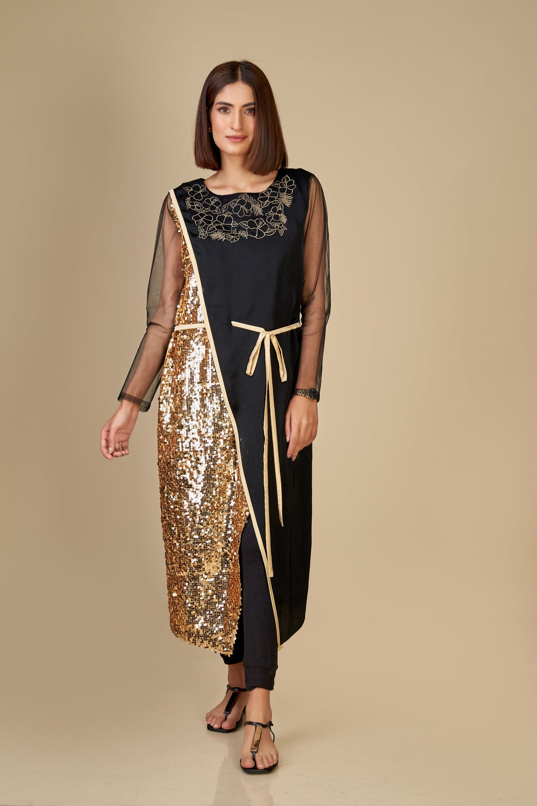 LONG DRESS (EMBROIDERED) S24-F103