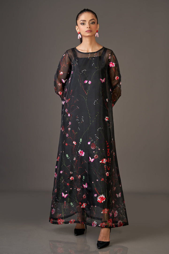 LONG FROCK (EMBROIDERED) S24-F105