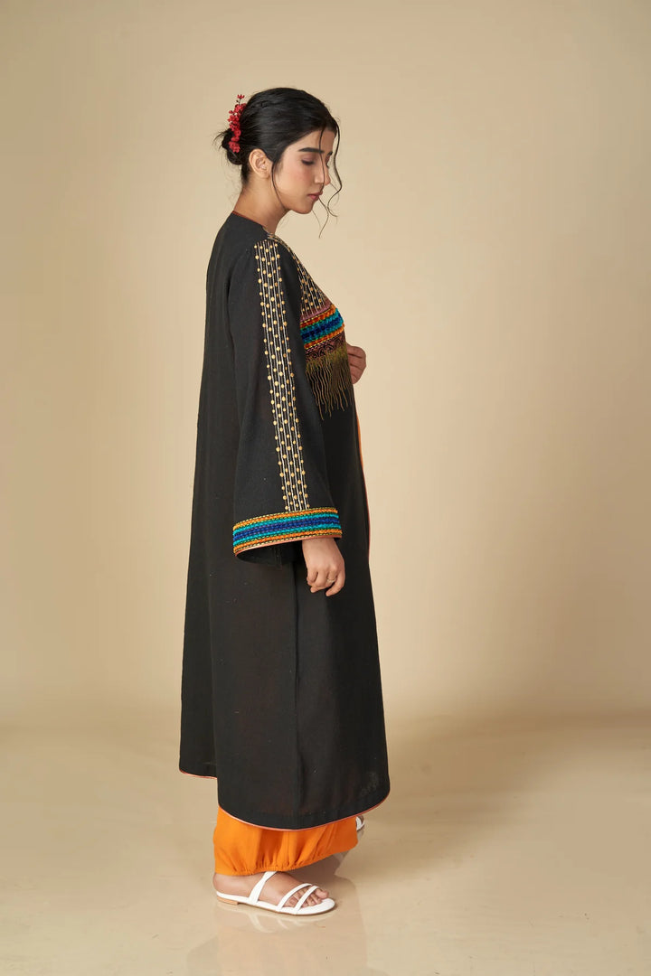EMBROIDERED LONG JACKET S24-F47